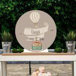 Wooden printed sign, travel the world, brown pallette