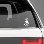 Car sticker Family Boy with a toy