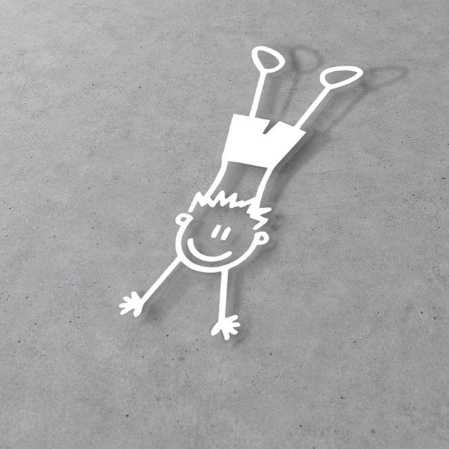 Αυτοκόλλητο αυτοκινήτου οικογένεια, Αγόρι αθλητής