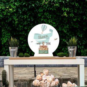 Wooden printed sign, Journey, world travel 2