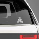 Car sticker Family Boy with a bicycle 1