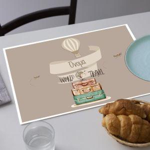 Placemat Journey brown pallette, event decoration 2