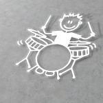 Car sticker Family Boy drummer