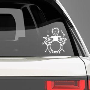 Car sticker Family Boy drummer 2