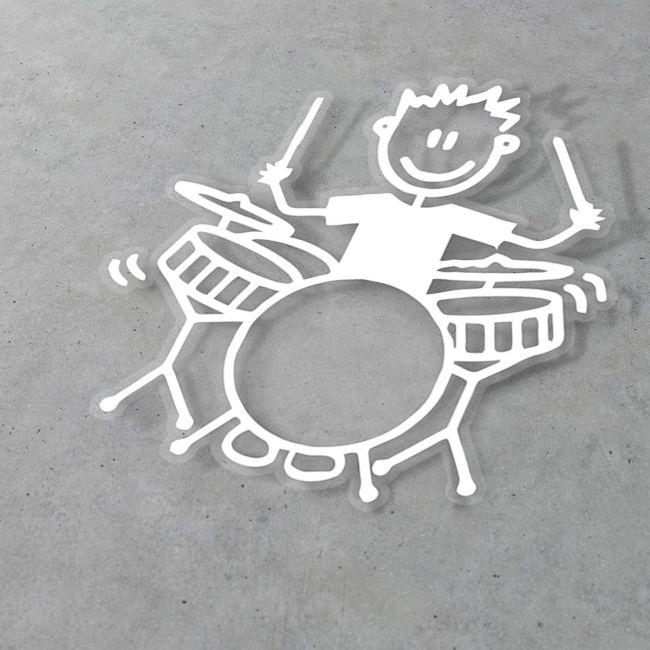 Car sticker Family Boy drummer