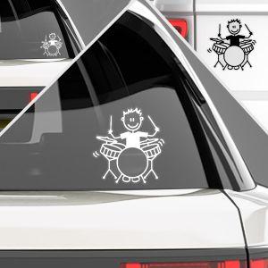 Car sticker Family Boy drummer