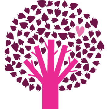 Αυτοκόλλητο τοίχου Δέντρο με καρδιά 2