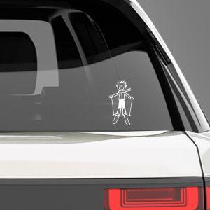 Car sticker Family Boy skier 2