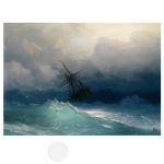 Canvas print Ship on stormy seas, Aivazovsky I.