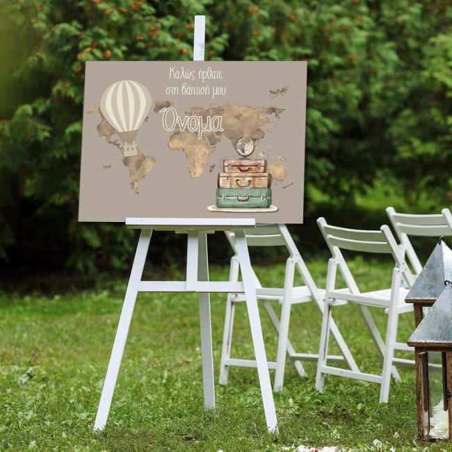 Canvas print Vaptism welcome, Journey brown pallette