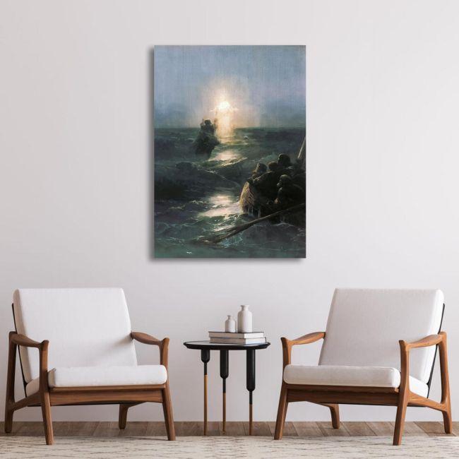 Canvas printJesus walking on the waters, Aivazovsky I.