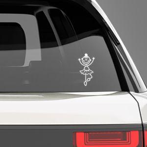 Car sticker Family Girl ballerina 2