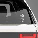 Car sticker Family Girl ballerina