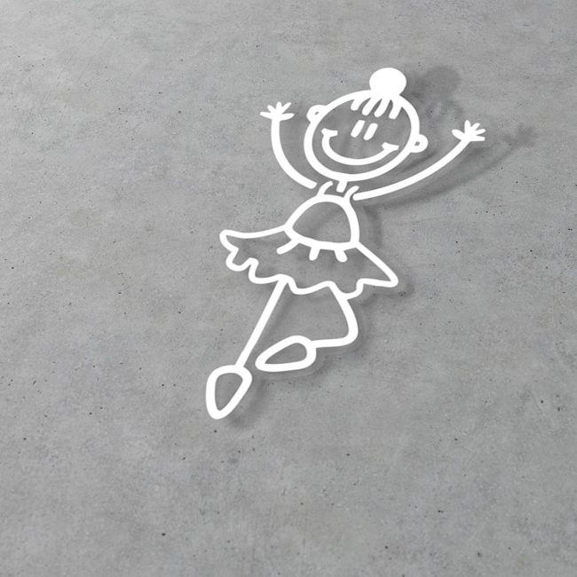 Car sticker Family Girl ballerina
