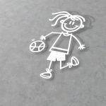 Car sticker Family Girl basketball player