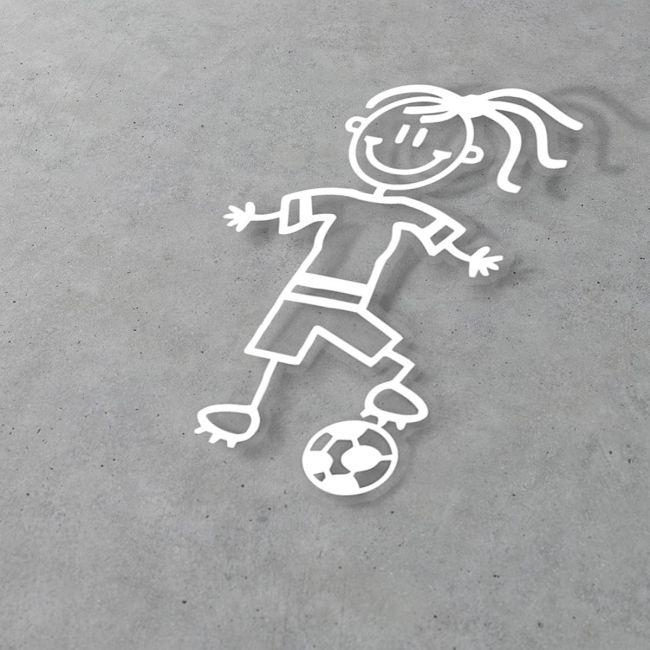Car sticker Family Girl football player player
