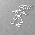 Car sticker Family Girl football player player