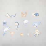 Wall stickers watercolor, Cute forest animals