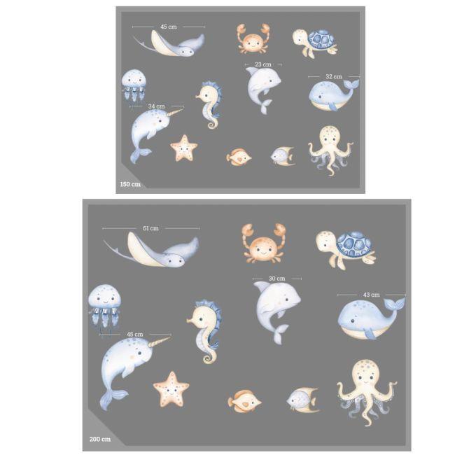 Wall stickers watercolor, Cute forest animals