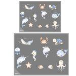 Wall stickers watercolor, Cute forest animals