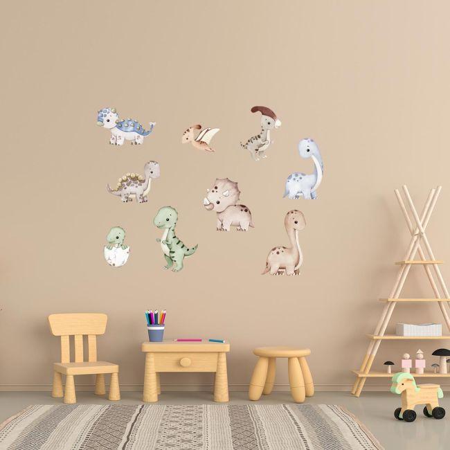 Wall stickers Cute watecolor dinos