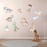Wall stickers Cute watecolor dinos