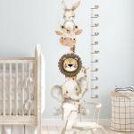 Cute African animal height stickers