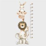 Cute African animal height stickers