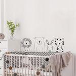 Kids wall stickers Animals in a row