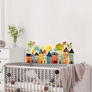 Kids wall stickers Houses in a row, art 2 2