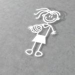 Car sticker Family Girl volleyball player