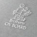 Baby car sticker Brothers on Board art 2