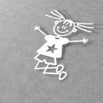 Car sticker Family Girl happy