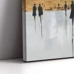 Πίνακας σε καμβά Human figures in the brown city κάθετος