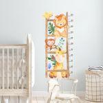 Animals on a ladder height stickers