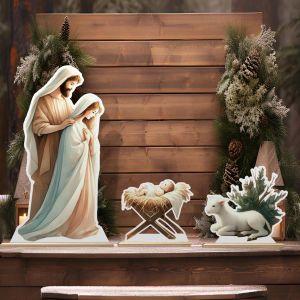 Wooden figures, Nativity of Jesus art 3