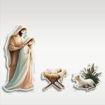 Wooden figures, Nativity of Jesus art 3