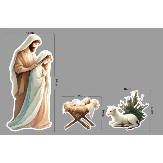 Wooden figures, Nativity of Jesus art 3