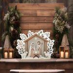 Wooden figure printed Cute Manger