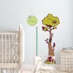 Wall stickers height measure In the forest with friends 