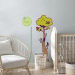 Wall stickers height measure In the forest with friends 