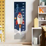 Wall stickers height measure Rocket