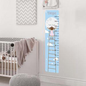 Wall stickers height measure Moon and girl 2