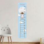Wall stickers height measure Moon and girl