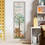 Wall stickers height measure Forest animals