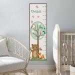 Wall stickers height measure Forest animals