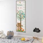 Wall stickers height measure Forest animals