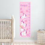Wall stickers height measure Rainbow and unicorns