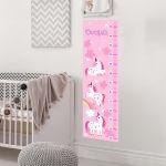 Wall stickers height measure Rainbow and unicorns