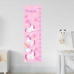 Wall stickers height measure Rainbow and unicorns